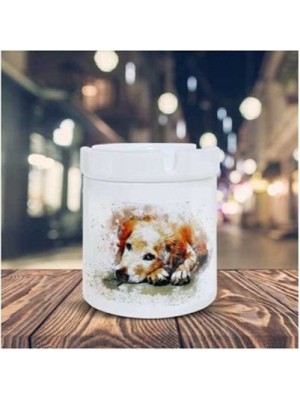 Sevimli Golden Cinsi Köpek Baskılı Küllük