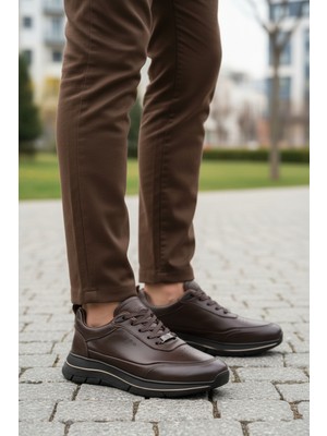 Ayk's Kahve Hakiki Deri Airbag Sole Erkek Günlük Ayakkabı 152-22336 M