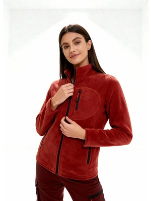 Dechers Kadın Extreme Rüzgar Geçirmez Cepli Outdoor Tam Fermuarlı Polar Ceket W223-32