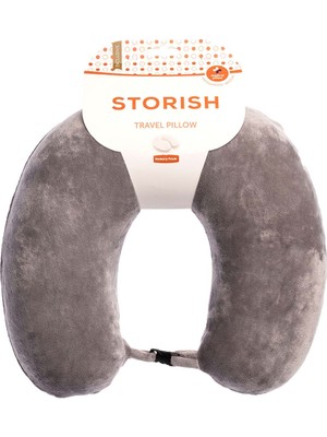 Storish Visco Seyahat Boyun Yastığı Kadife Gri