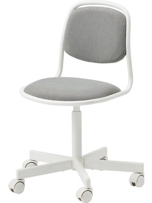 IKEA Örfjall Çocuk Çalışma Sandalyesi Beyaz Vissle Açık Gri