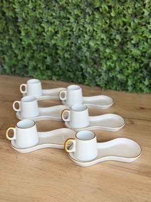 Hediye Köşkü 6 Kişilik Pure Sunumlu Kahve Sunum Seti