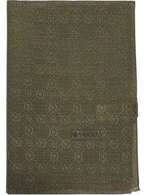 Vakko Pamuk Ipek Şal - Yeni Hologram - Haki