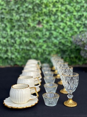 Hediye Köşkü 6 Kişilik 24 Parça Papatya Kahve Sunum Seti