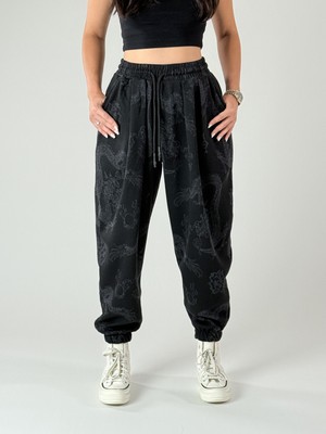Cocopelli Dragon Desenli Kadın Jogger Pantolon COC1008