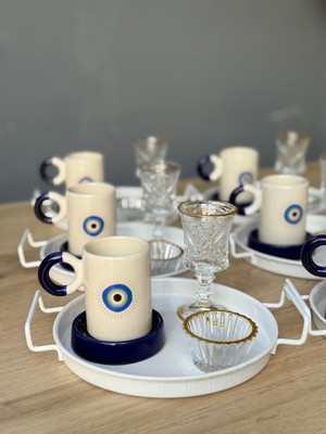 Hediye Köşkü 6 Kişilik 30 Parça Nazar Kahve Sunum Seti