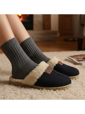 Ispartalılar 95FX Kışlık Ev Terliği Yünlü Ev terliği Kadın Kışlık Terlik