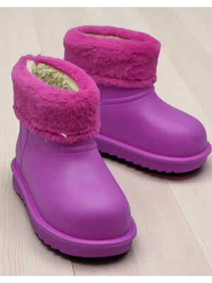 Ispartalılar 65D Rahat Taban İçi Kürklü Su Geçirmez Kız Çocuk Bot Günlük Çocuk Bot