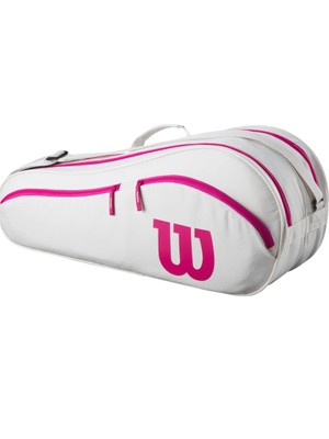 Wilson Advantage 6 Lıtenis Raket Çantası 2025 - Beyaz/pembe