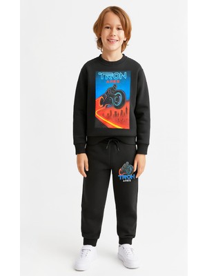 Modanino Erkek Çocuk 3 Iplik Şardonlu Alt-Üst Takım Görsel Baskılı 3-10 Yaş 12408