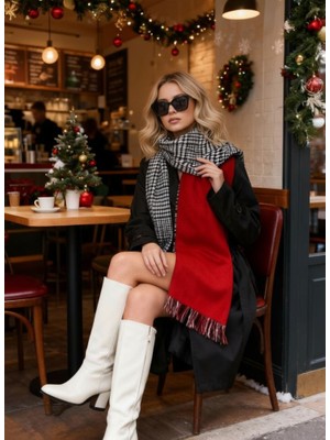 Kadın Çift Taraflı Atkı Yumuşak Kalın