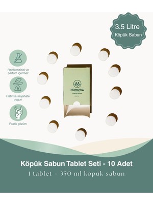 Nomowa Köpük Sabun Tablet Seti - 10 Adet (= 3.5 Litre Köpük Sabun)