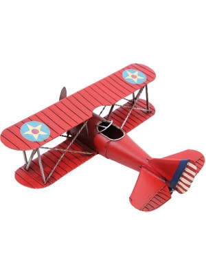 Stumbanng Dekoratif Metal Uçak Çift Kanatlı Biblo Dekoratif Hediyelik