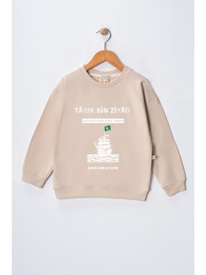 Dekim Moda Erkek Çocuk "tarık Bin Ziyad"  Baskılı Pamuklu Sweat