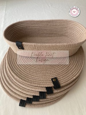 Double Knot Design 7 Prç Amerikan Servis Seti Supla Hediyelik Hasır Jüt Tress Yemek Masası Davet