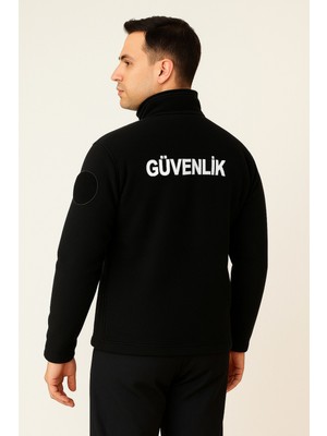 Arthur Nakış Işlemeli Erkek Göğüsten Cepli Kalın Kışlık Özel Güvenlik Polar