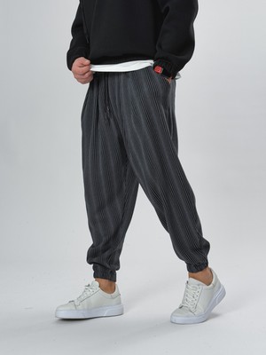 Cocopelli Ince Çizgili Pileli Erkek Yarım Şalvar COC2535