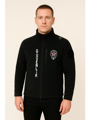 Arthur Kalın Kışlık Erkek Göğüsten Cepli Önden Yazılı Nakış Işlemeli Özel Güvenlik Poları