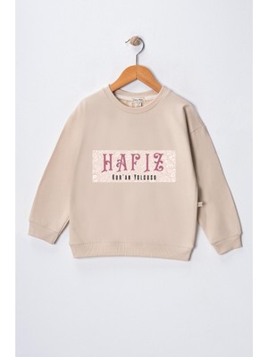 Dekim Moda Kız Çocuk " Hafız" Kuran Yolcusu  Baskılı Pamuklu Sweat