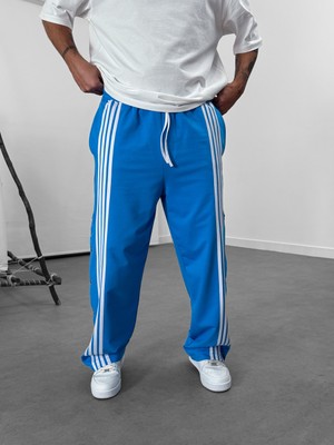 Cocopelli Erkek Şeritli Mavi Baggy Eşofman Pantolon COC1061