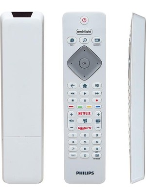 Sh Ticaret Ambilight Netflix-Rakuten Tuşlu Beyaz Lcd- LED Tv Kumanda