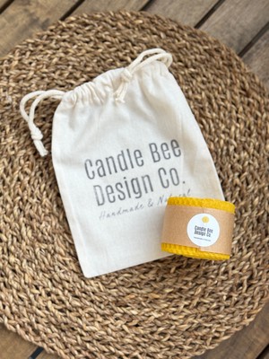 Candle Bee Design Kısa Boy Sarım Doğal Balmumu
