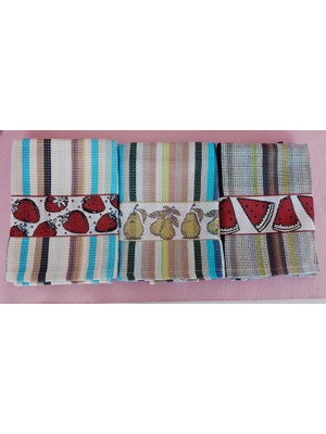 Renkli  Meyveli 3'lü  El Bezi