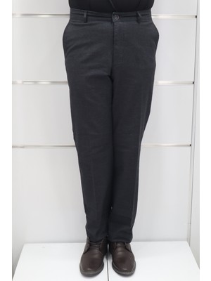 Toricelli Fistan Store Erkek Düz Yüksek Bel Rahat Kalıp Yandan Cepli Boru Paça Büyük Beden Kışlık Keten Pantolon