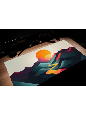 Ninastore Dağın Üzerinden Doğan Güneş Fare Altlığı - Estetik Fare Altlığı, Fare Altlığı, Dağ Fare Altlığı, Sevimli Fare Altlığı