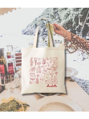 Ninastore Thats Amore Tote: Italya Taslak Tasarımı (Nedimeler, Gelin Duşu)