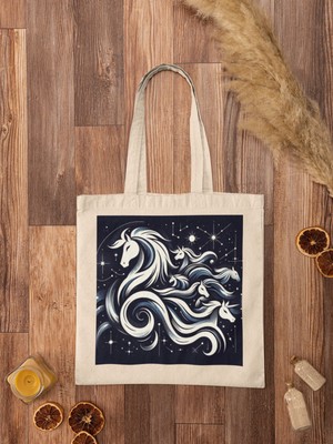 Ninastore Büyülü Yıldızlı Atlar Tote Çantası