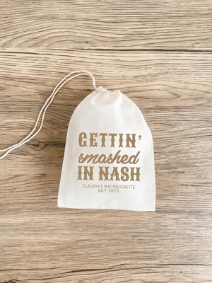 Ninastore Bekarlığa Veda Partisi Çantası, Muslin, Özel Yazı (3 Boyut Mevcuttur)