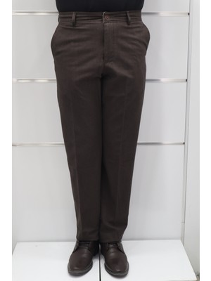 Toricelli Fistan Store Erkek Düz Yüksek Bel Rahat Kesim Yandan Cepli Boru Paça Büyük Beden Kışlık Keten Pantolon