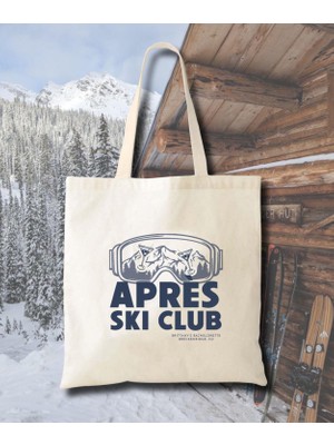 Ninastore Kayak Bekarlığa Veda Tote Çantası: Rahat Dağlar ve Martiniler - Kanvas Pamuk