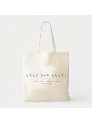 Ninastore Düğün Tote Çantası: Minimal Cabo Tasarımı - Kanvas Pamuklu Malzeme