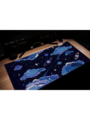 Ninastore Midnight Galaxy Mouse Pad - Estetik Mouse Pad, Sevimli Mouse Pad