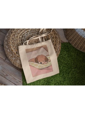 Ninastore Köpek Tote Çantası - Sevimli Tote Çanta, Estetik Tote Çanta, Köpek Tote Çantası, Kanvas Çanta, Alışveriş Çantası, En Iyi Tote Çanta, Kitap Çantası, Kanvas Tote Çanta