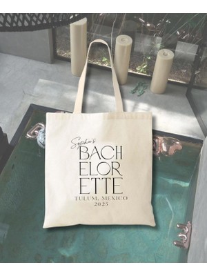 Ninastore Kişiselleştirilmiş Bekarlığa Veda Tote Çantası - Minimalist Düğün Karşılaması