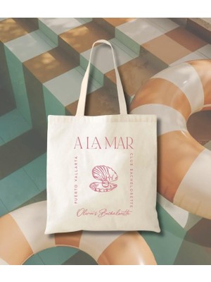 Ninastore Bekarlığa Veda Partisi Çantası: El Çizimi Deniz Kabuğu Tasarımı (Kişiselleştirilmiş Seçenekler)