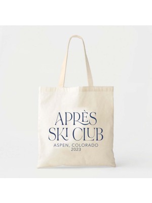 Ninastore Dağa Hoş Geldiniz Tote Çantası: Kanvas Pamuk, Kayak Hafta Sonu Boyutu