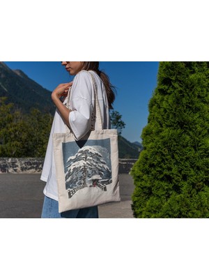 Ninastore Japon Ay Işığı Tote Çantası - Estetik Tote Çanta, Kış Tote Çantası, Tatil Tote Çantası