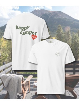 Ninastore Happy Camper Bekarlığa Veda Tişörtü - Comfort Colors Nedime Hediyesi
