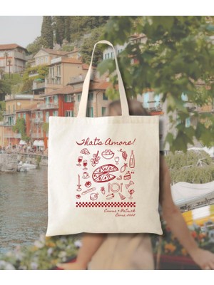 Ninastore Italyan Düğün Çantası, Pizza Doodle Tasarımı (Gelin Duşu Hediyesi)