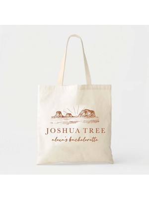 Ninastore Gelin Tote Çantası: Joshua Tree Desert Design - Kanvas Pamuk