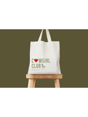 Ninastore Cowgirl Club Tote - Brides Last Rodeo, Kanvas Parti Çantası