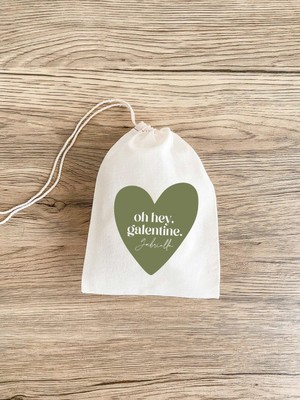 Ninastore Sevgililer Günü Muslin Hediye Çantası, Kişiselleştirilmiş Kalpler (3 Boyut)