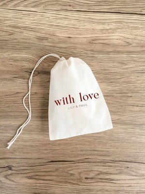 Ninastore Kişiselleştirilmiş Düğün Hediye Çantaları - Muslin Bağcıklı Hoş Geldiniz Hediyeleri