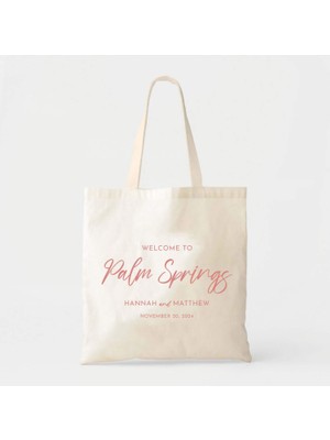 Ninastore Palm Springs Düğün Çantası - Özel Yazı, Pamuklu Kanvas