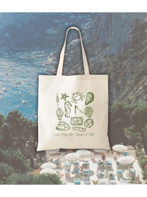 Ninastore Düğün Çantası: Italya Doodle Tasarımı - Nedime Veya Parti Hediyesi