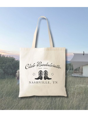 Ninastore Brides Last Rodeo Tote: Western Kanvas Çanta - Kişiselleştirilmiş Seçenek